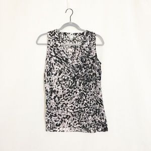 Banana Republic  XS Gray animal Print Tank Top